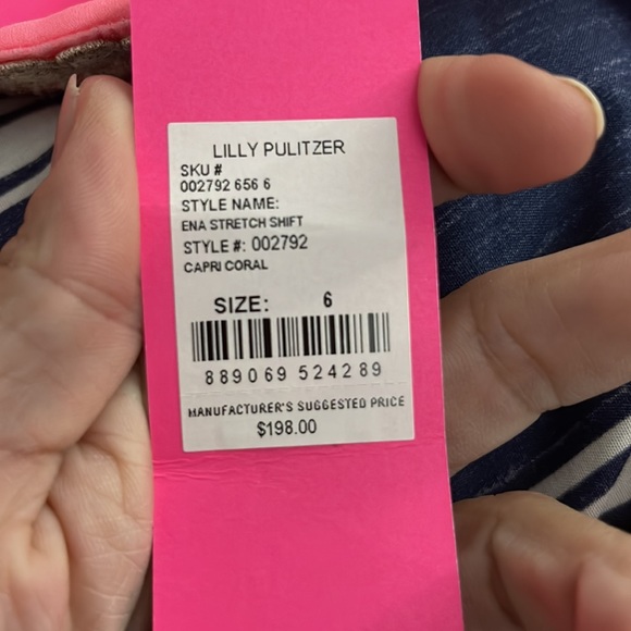 Lilly Pulitzer Vena Stretch Shift Dress NWT SZ 6 - Picture 11 of 11